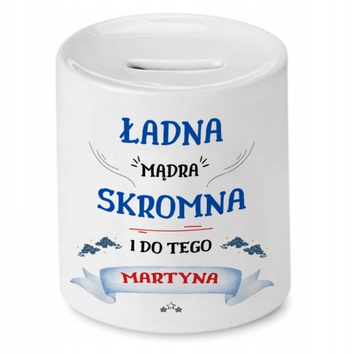 Skarbonka Dla Martyny Urodziny Idealny Prezent z Nadrukiem ze Zdjęciem