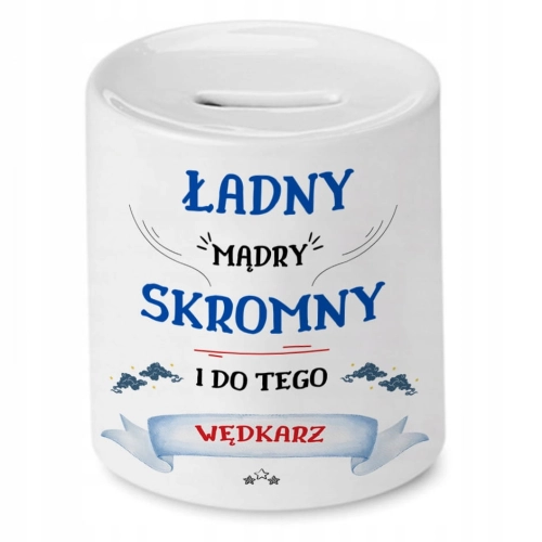 Skarbonka Dla Wędkarza na Imieniny Prezent z Nadrukiem ze Zdjęciem