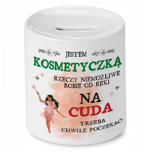 Skarbonka Dla Kosmetyczki na Imieniny Prezent z Nadrukiem ze Zdjęciem