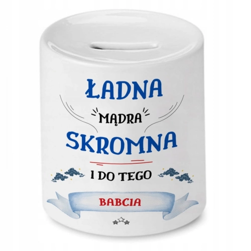 Skarbonka Dla Babci Idealny na Imieniny Prezent z Nadrukiem ze Zdjęciem