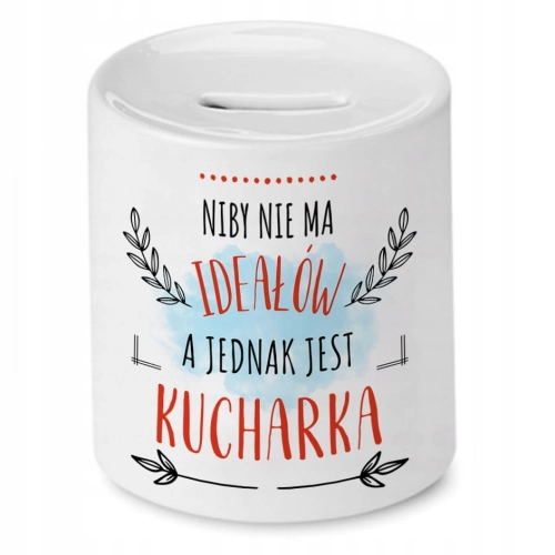 Skarbonka Dla Kucharki na Imieniny Prezent z Nadrukiem ze Zdjęciem