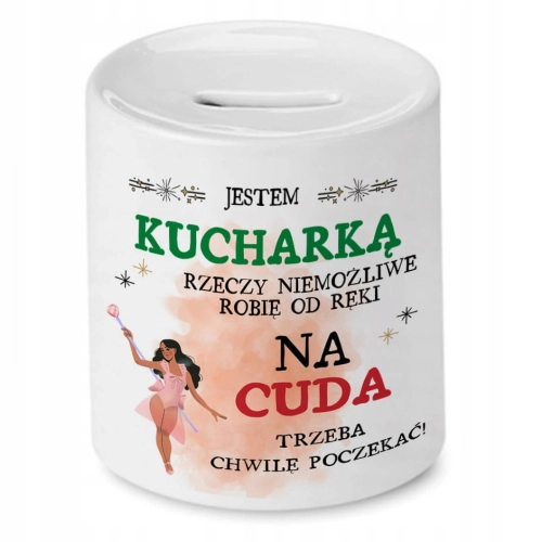 Skarbonka Dla Kucharki na Imieniny Prezent z Nadrukiem ze Zdjęciem