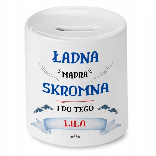Skarbonka Dla Lilii Idealny Imieniny Prezent z Nadrukiem ze Zdjęciem