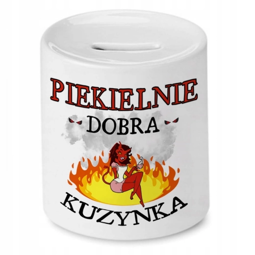 Skarbonka Dla Kuzynki na Urodziny na Prezent z Nadrukiem ze Zdjęciem