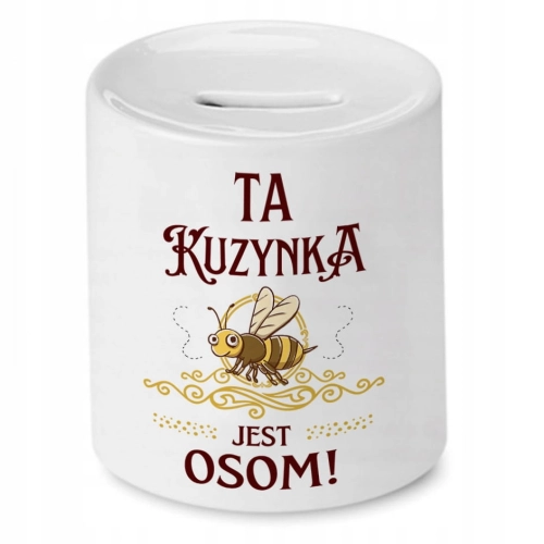 Skarbonka Dla Kuzynki na Urodziny na Prezent z Nadrukiem ze Zdjęciem