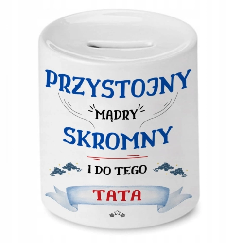 Skarbonka Dla Taty Idealny na Urodziny Prezent z Nadrukiem ze Zdjęciem