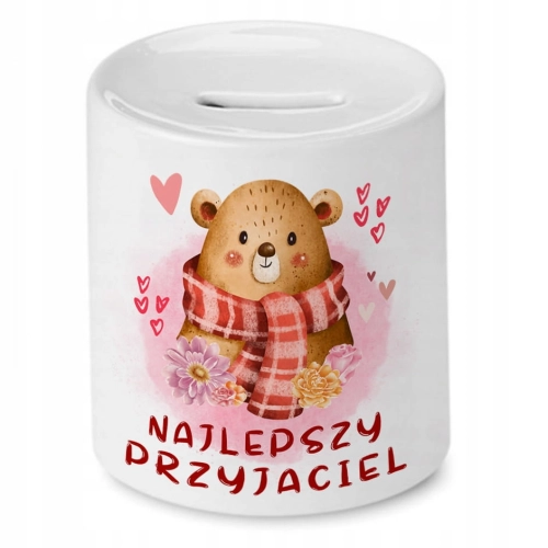 Skarbonka Z Misiem Miś Słodki na Prezent z Nadrukiem ze Zdjęciem