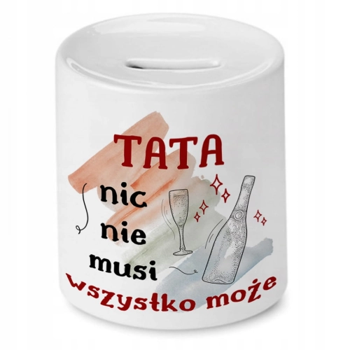 Skarbonka Dla Taty Idealny na Urodziny Prezent z Nadrukiem ze Zdjęciem