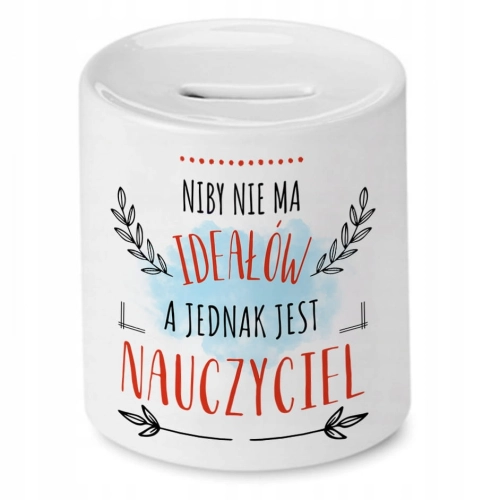 Skarbonka Dla Nauczyciela Idealny Imieniny Prezent z Nadrukiem ze Zdjęciem