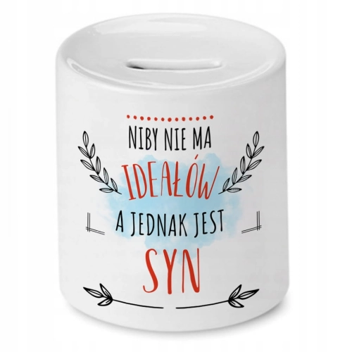 Skarbonka Dla Syna na Urodziny Prezent z Nadrukiem ze Zdjęciem
