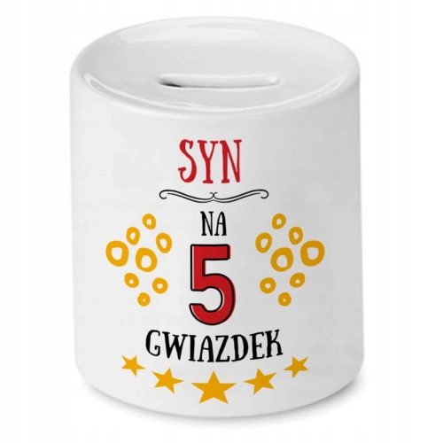 Skarbonka Dla Syna na Urodziny Prezent z Nadrukiem ze Zdjęciem