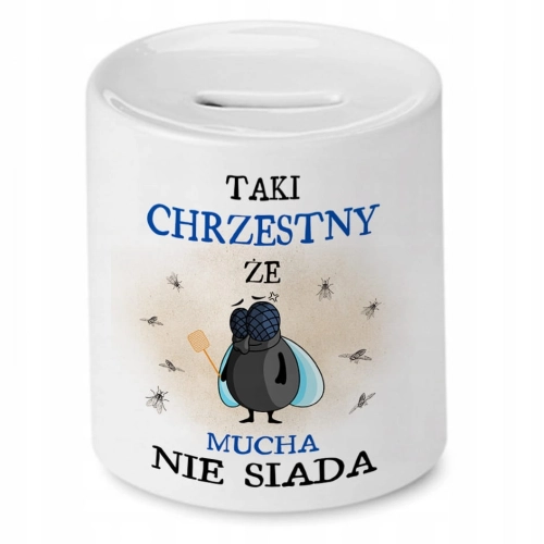 Skarbonka Dla Chrzestnego na Urodziny Prezent z Nadrukiem ze Zdjęciem