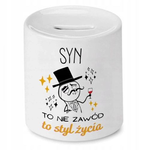 Skarbonka Dla Syna na Urodziny Prezent z Nadrukiem ze Zdjęciem