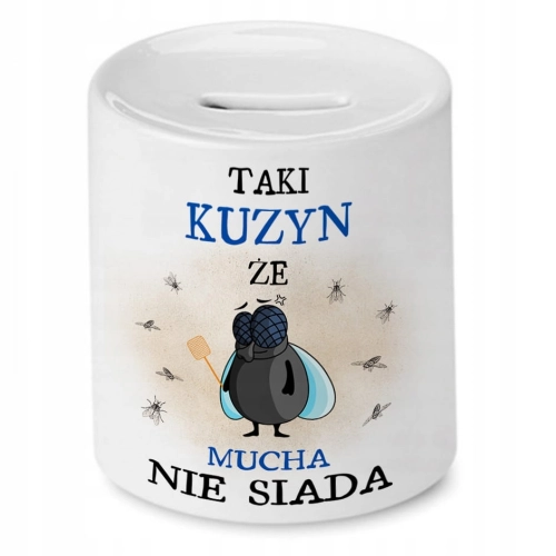 Skarbonka Dla Kuzyna na Urodziny Prezent z Nadrukiem ze Zdjęciem
