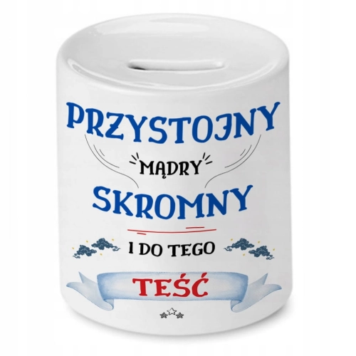 Skarbonka Dla Teścia na Urodziny Prezent z Nadrukiem ze Zdjęciem