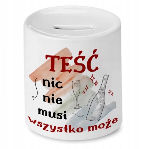 Skarbonka Dla Teścia na Urodziny Prezent z Nadrukiem ze Zdjęciem