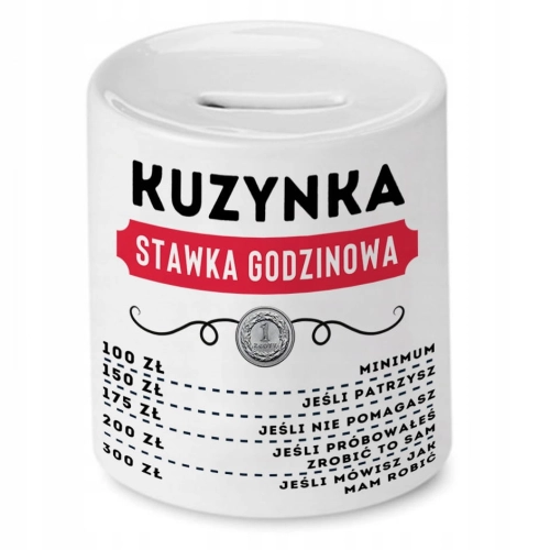 Skarbonka Dla Kuzynki na Urodziny na Prezent z Nadrukiem ze Zdjęciem