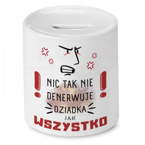 Skarbonka Dla Dziadka na Urodziny Imieniny Prezent z Nadrukiem ze Zdjęciem