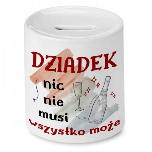 Skarbonka Dla Dziadka na Urodziny Imieniny Prezent z Nadrukiem ze Zdjęciem