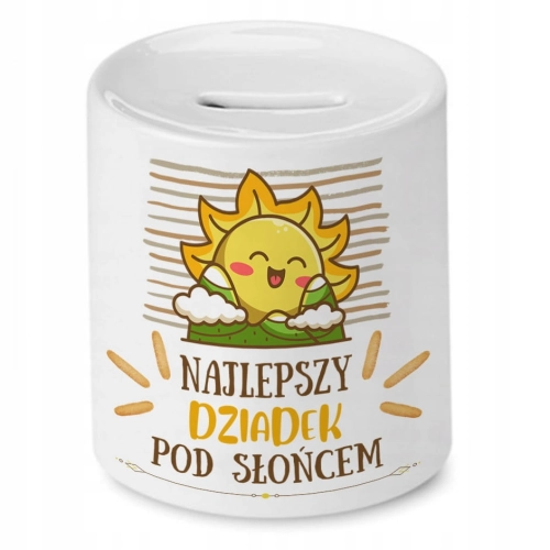 Skarbonka Dla Dziadka na Urodziny Imieniny Prezent z Nadrukiem ze Zdjęciem