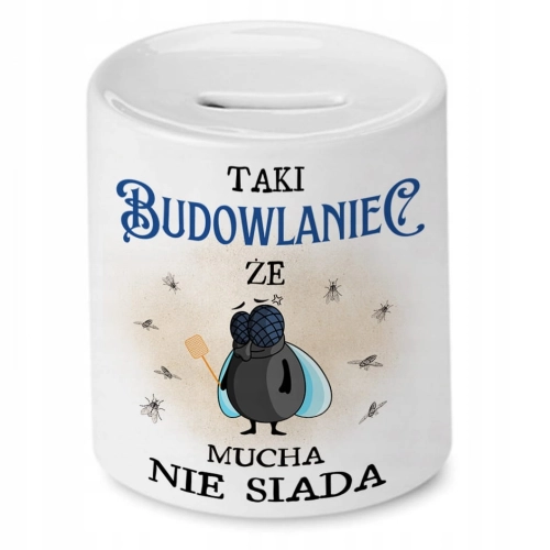 Skarbonka Dla Budowlańca na Imieniny Prezent z Nadrukiem ze Zdjęciem