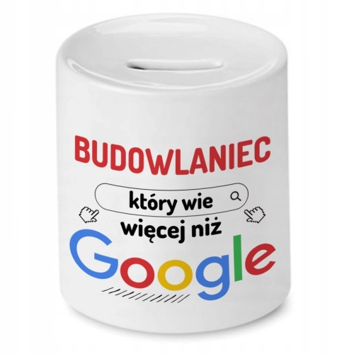 Skarbonka Dla Budowlańca na Imieniny Prezent z Nadrukiem ze Zdjęciem
