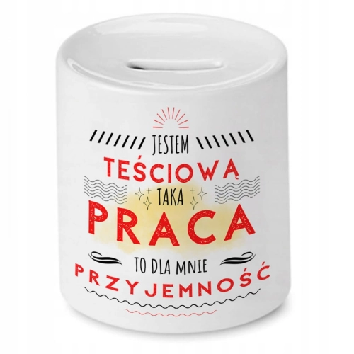 Skarbonka Dla Teściowej na Urodziny Prezent z Nadrukiem ze Zdjęciem
