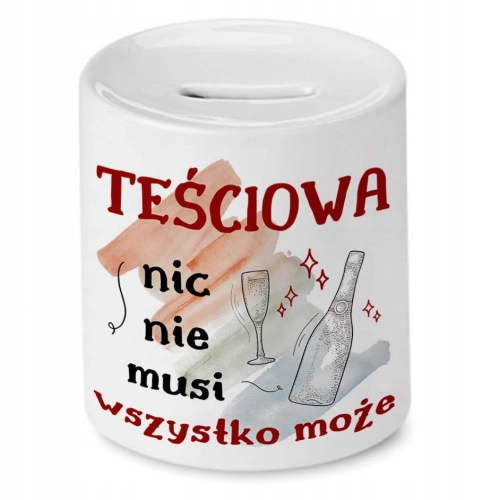 Skarbonka Dla Teściowej na Urodziny Prezent z Nadrukiem ze Zdjęciem