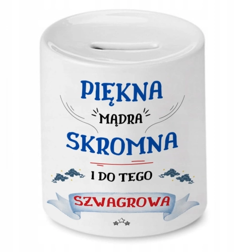 Skarbonka Dla Szwagrowej Urodziny Imieniny Prezent z Nadrukiem ze Zdjęciem