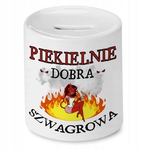 Skarbonka Dla Szwagrowej Urodziny Imieniny Prezent z Nadrukiem ze Zdjęciem