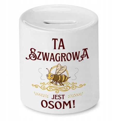 Skarbonka Dla Szwagrowej Urodziny Imieniny Prezent z Nadrukiem ze Zdjęciem