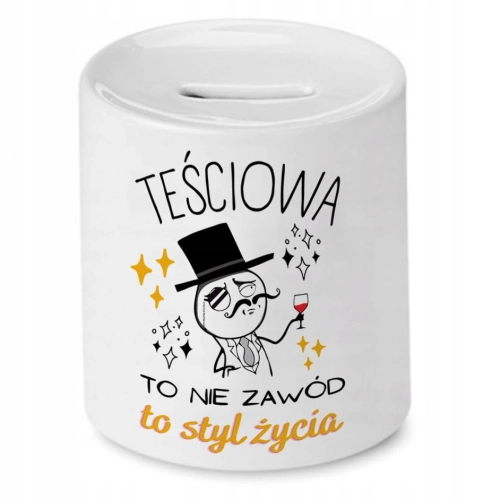 Skarbonka Dla Teściowej na Urodziny Prezent z Nadrukiem ze Zdjęciem