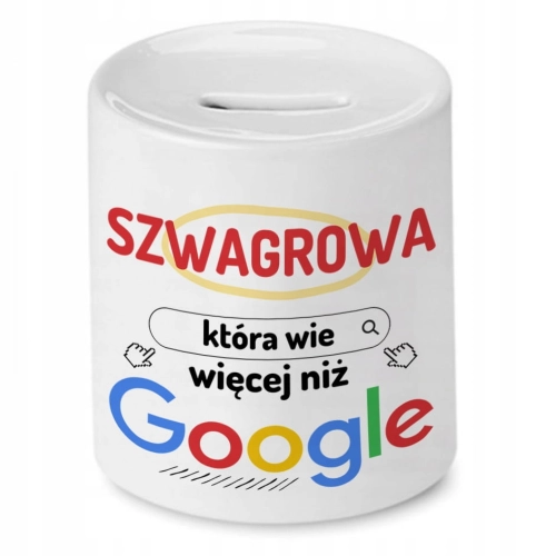 Skarbonka Dla Szwagrowej Urodziny Imieniny Prezent z Nadrukiem ze Zdjęciem