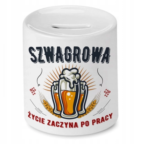 Skarbonka Dla Szwagrowej Urodziny Imieniny Prezent z Nadrukiem ze Zdjęciem