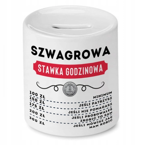 Skarbonka Dla Szwagrowej Urodziny Imieniny Prezent z Nadrukiem ze Zdjęciem