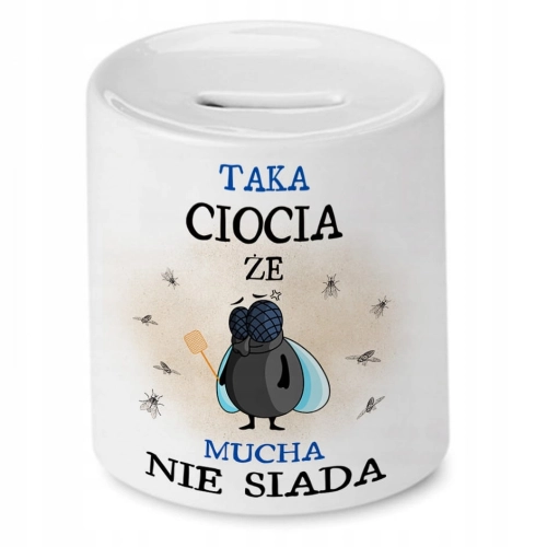 Skarbonka Dla Cioci na Urodziny Imieniny Prezent z Nadrukiem ze Zdjęciem