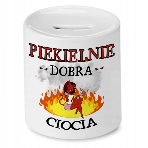 Skarbonka Dla Cioci na Urodziny Imieniny Prezent z Nadrukiem ze Zdjęciem