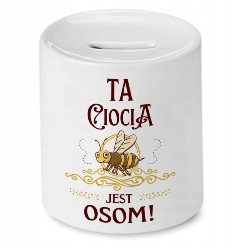 Skarbonka Dla Cioci na Urodziny Imieniny Prezent z Nadrukiem ze Zdjęciem