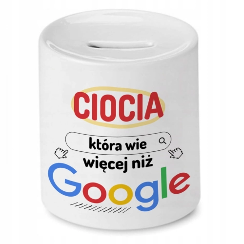 Skarbonka Dla Cioci na Urodziny Imieniny Prezent z Nadrukiem ze Zdjęciem