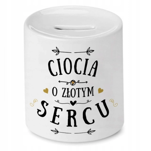 Skarbonka Dla Cioci na Urodziny Imieniny Prezent z Nadrukiem ze Zdjęciem