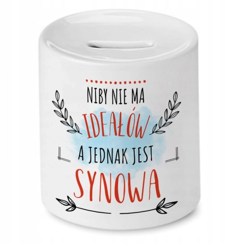 Skarbonka Dla Synowej na Urodziny Imieniny Prezent z Nadrukiem ze Zdjęciem