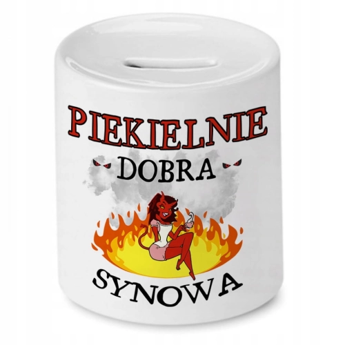 Skarbonka Dla Synowej na Urodziny Imieniny Prezent z Nadrukiem ze Zdjęciem