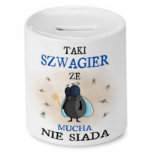 Skarbonka Dla Szwagra na Urodziny Imieniny Prezent z Nadrukiem ze Zdjęciem