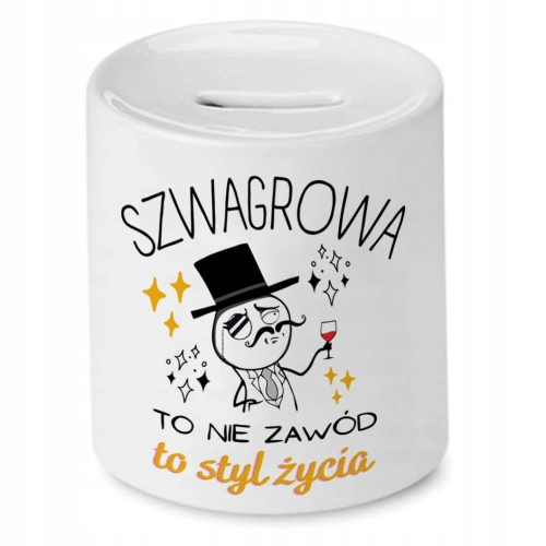 Skarbonka Dla Szwagrowej Urodziny Imieniny Prezent z Nadrukiem ze Zdjęciem