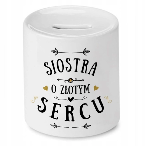 Skarbonka Dla Siostry na Urodziny Imieniny Prezent z Nadrukiem ze Zdjęciem