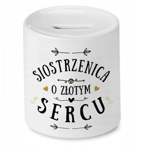 Skarbonka Dla Siostrzenicy na Urodziny na Prezent z Nadrukiem ze Zdjęciem