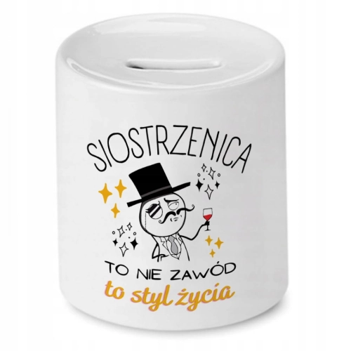 Skarbonka Dla Siostrzenicy na Urodziny na Prezent z Nadrukiem ze Zdjęciem