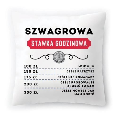 Poduszka Dla Szwagrowej na Urodziny na Prezent z Nadrukiem ze Zdjęciem