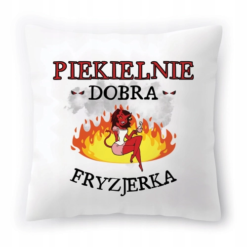Poduszka Dla Fryzjerki na Urodziny na Prezent z Nadrukiem ze Zdjęciem