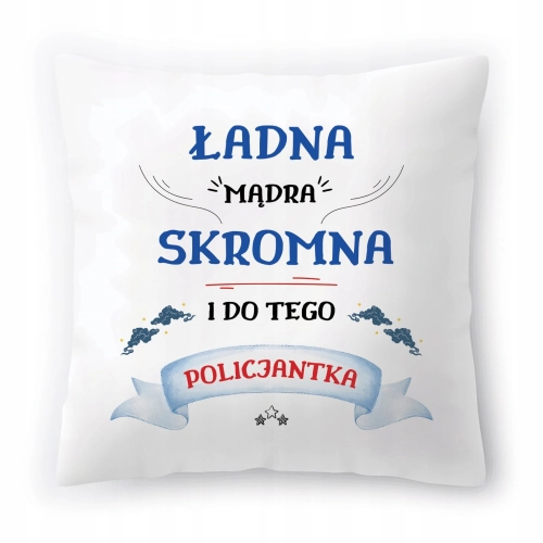 Poduszka Dla Policjantki na Urodziny na Prezent z Nadrukiem ze Zdjęciem